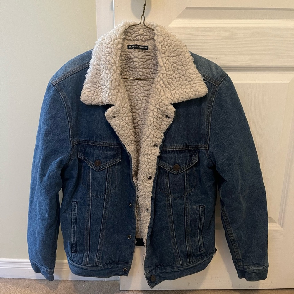 Brandy Melville Denim Sherpa Jacket